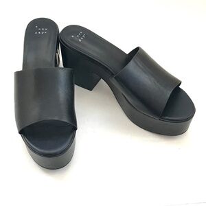 A NEW DAY Platform Heels Black High Heeled Sandals NWT Ricky Women’s Size 10